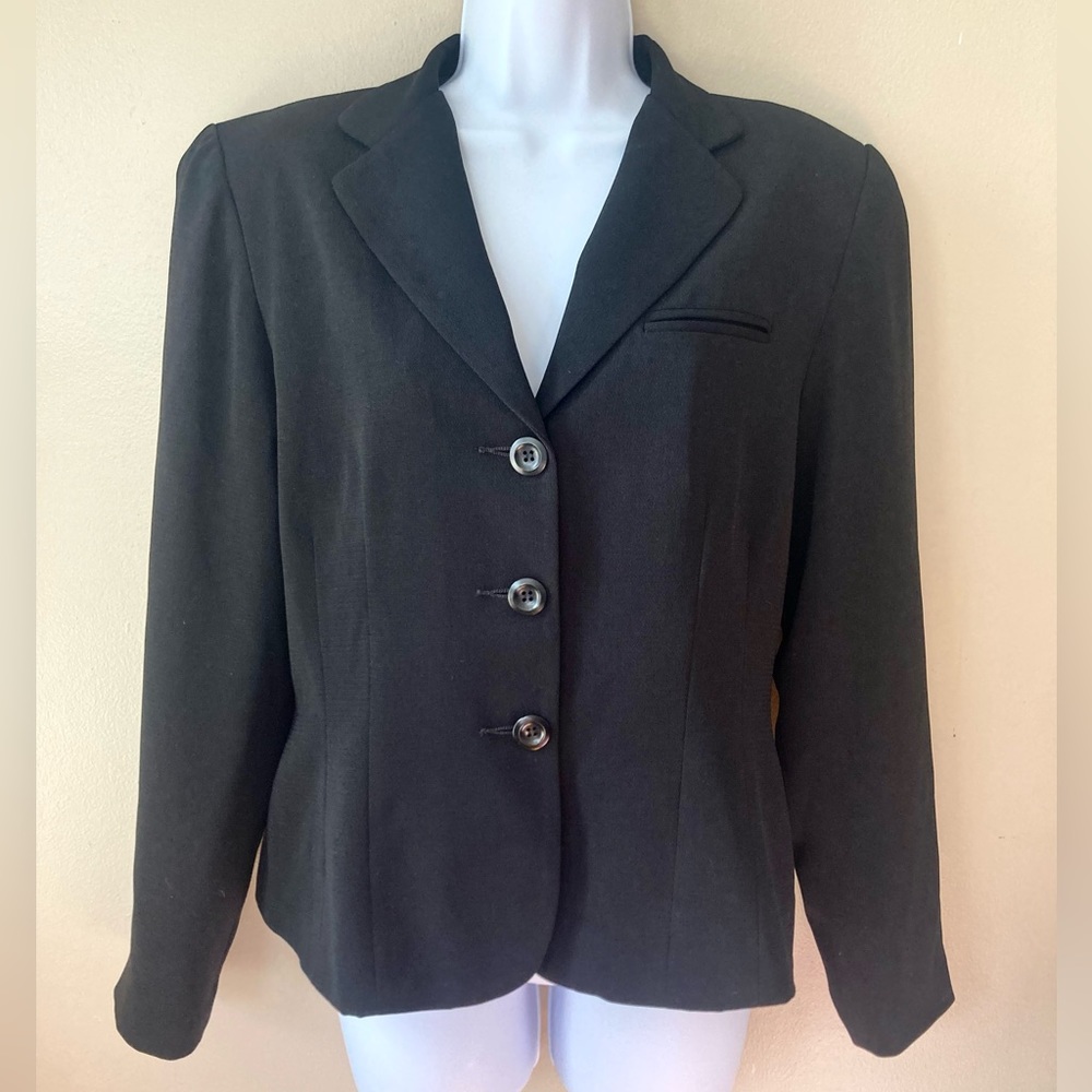 B.Moss black double-breasted blazer with pockets size 8
